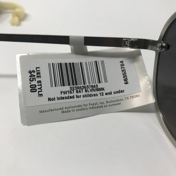 Fossil Women’s Purple Aviator Sunglasses NWT main image 4